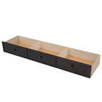 Lit superposé double Whisen avec tiroir, rangement et barrière de sécurité pour chambre à coucher