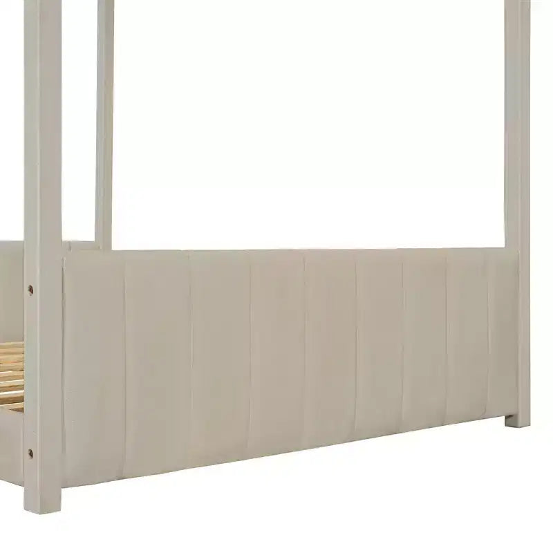 Lit cabane pleine grandeur en velours Whisen