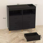 Commode de chambre à 6 tiroirs, commode à langer pour bébé avec matelas à langer