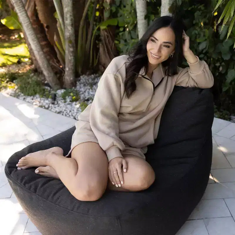 Fauteuil de jardin léger Big Joe Luft, tissu Sunbrella de qualité supérieure, rembourrage en billes ComfortFlow