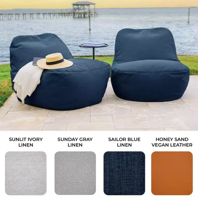 Fauteuil de jardin léger Big Joe Luft, tissu Sunbrella de qualité supérieure, rembourrage en billes ComfortFlow