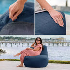 Fauteuil de jardin léger Big Joe Luft, tissu Sunbrella de qualité supérieure, rembourrage en billes ComfortFlow
