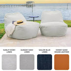 Fauteuil de jardin léger Big Joe Luft, tissu Sunbrella de qualité supérieure, rembourrage en billes ComfortFlow