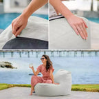 Fauteuil de jardin léger Big Joe Luft, tissu Sunbrella de qualité supérieure, rembourrage en billes ComfortFlow