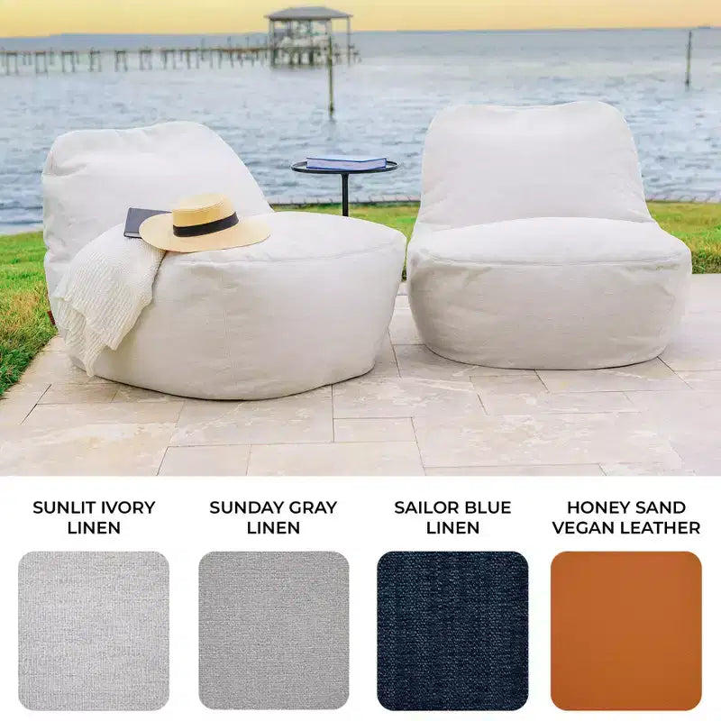 Fauteuil de jardin léger Big Joe Luft, tissu Sunbrella de qualité supérieure, rembourrage en billes ComfortFlow