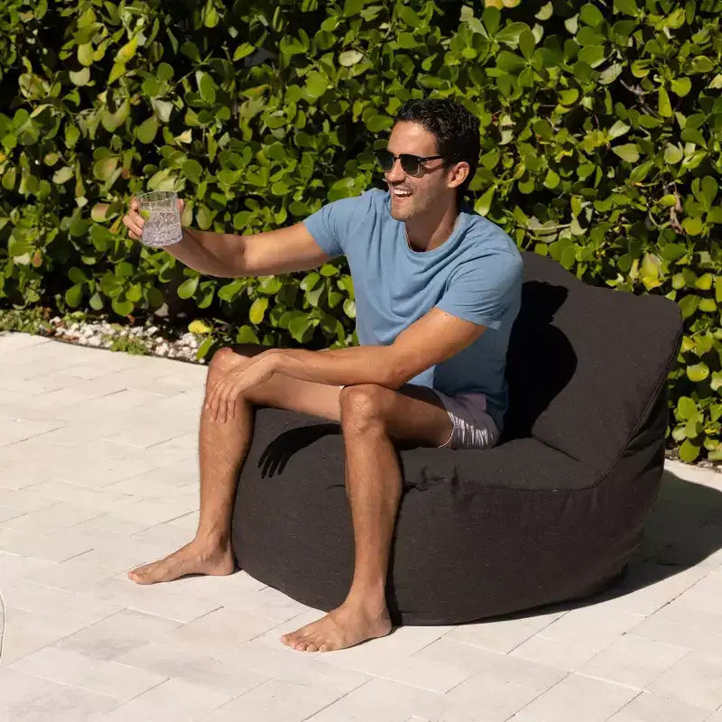Fauteuil de jardin léger Big Joe Luft, tissu Sunbrella de qualité supérieure, rembourrage en billes ComfortFlow