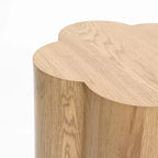 LuxenHome Table d'appoint et de bout ronde de 52 cm en bois manufacturé effet grain de bois marron