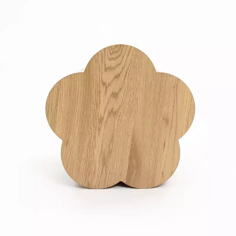 LuxenHome Table d'appoint et de bout ronde de 52 cm en bois manufacturé effet grain de bois marron