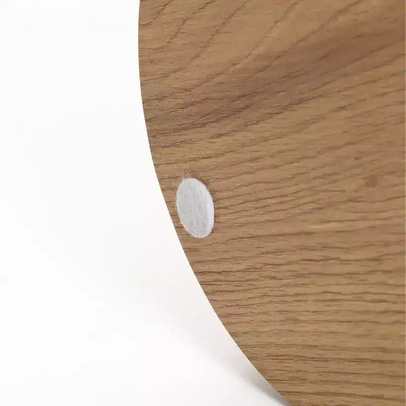 LuxenHome Table d'appoint et de bout ronde de 52 cm en bois manufacturé effet grain de bois marron