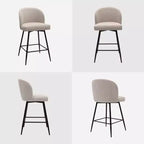 Tabourets de bar pivotants Vatros, hauteur comptoir, lot de 2