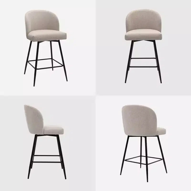 Tabourets de bar pivotants Vatros, hauteur comptoir, lot de 2