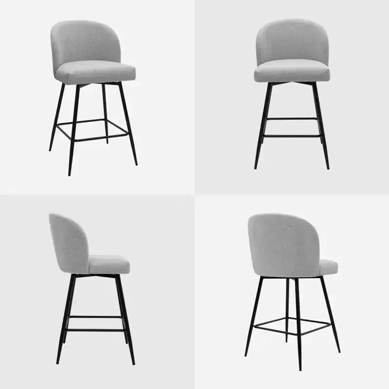 Tabourets de bar pivotants Vatros, hauteur comptoir, lot de 2