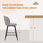 Tabourets de bar pivotants Vatros, hauteur comptoir, lot de 2