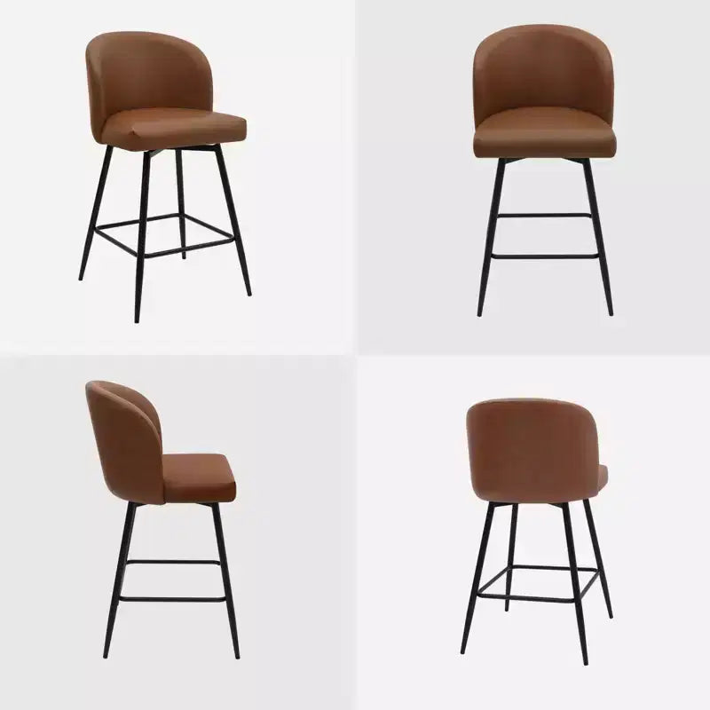 Tabourets de bar pivotants Vatros, hauteur comptoir, lot de 2