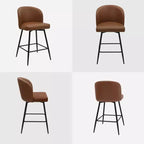 Tabourets de bar pivotants Vatros, hauteur comptoir, lot de 2