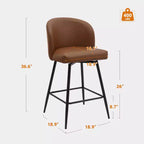 Tabourets de bar pivotants Vatros, hauteur comptoir, lot de 2