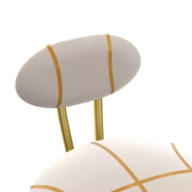 Tabourets de bar ronds Vatros, chaises de comptoir modernes rembourrées en velours pour salle à manger