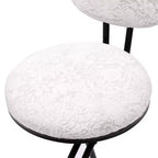 Tabourets de bar ronds Vatros, chaises de comptoir modernes rembourrées en velours pour salle à manger