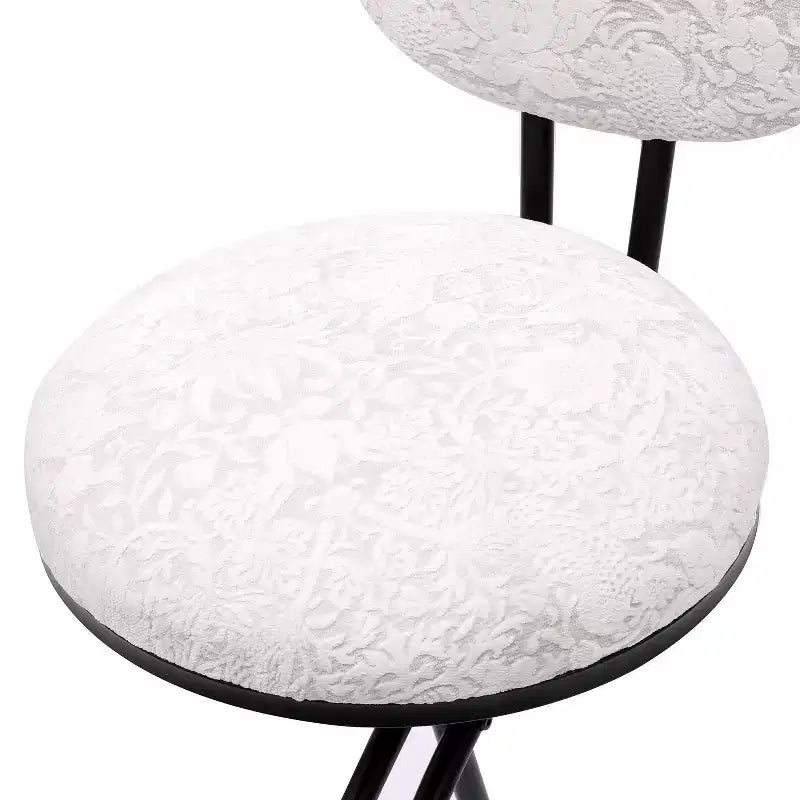 Tabourets de bar ronds Vatros, chaises de comptoir modernes rembourrées en velours pour salle à manger