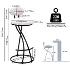 Tabourets de bar ronds Vatros, chaises de comptoir modernes rembourrées en velours pour salle à manger