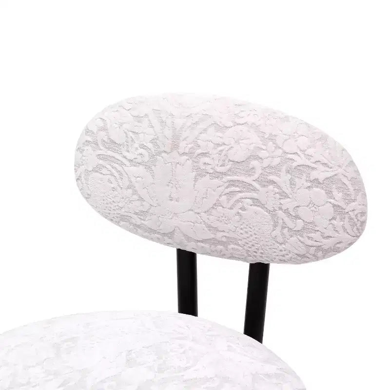 Tabourets de bar ronds Vatros, chaises de comptoir modernes rembourrées en velours pour salle à manger