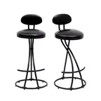 Tabourets de bar ronds Vatros, chaises de comptoir modernes rembourrées en velours pour salle à manger