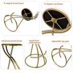 Tabourets de bar ronds Vatros, chaises de comptoir modernes rembourrées en velours pour salle à manger