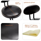 Tabourets de bar ronds Vatros, chaises de comptoir modernes rembourrées en velours pour salle à manger