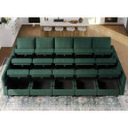 Grand canapé sectionnel modulaire Belffin 15 places avec rangement, canapé-lit sectionnel en velours côtelé, grand canapé modulaire convertible pour salon