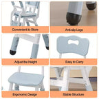 Chaises pour enfants réglables en hauteur sur 3 niveaux - Chaises en plastique pour tout-petits avec patins antidérapants pour les enfants de 2 à 12 ans