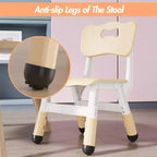 Chaises pour enfants réglables en hauteur sur 3 niveaux - Chaises en plastique pour tout-petits avec patins antidérapants pour les enfants de 2 à 12 ans
