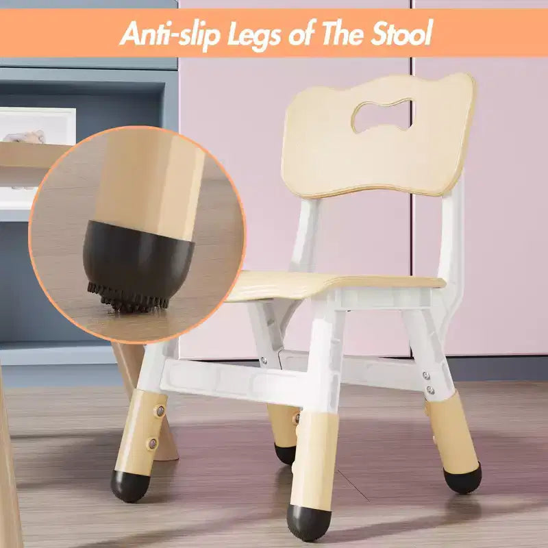 Chaises pour enfants réglables en hauteur sur 3 niveaux - Chaises en plastique pour tout-petits avec patins antidérapants pour les enfants de 2 à 12 ans