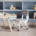 Chaises pour enfants réglables en hauteur sur 3 niveaux - Chaises en plastique pour tout-petits avec patins antidérapants pour les enfants de 2 à 12 ans