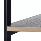Étagère d'angle à 4 niveaux Logan - ETG4200 - Chêne gris clair/Noir - Safavieh