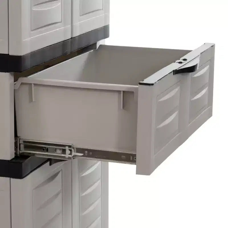 Armoire de rangement en plastique Sunnydaze avec 2 étagères réglables et 1 tiroir - 57