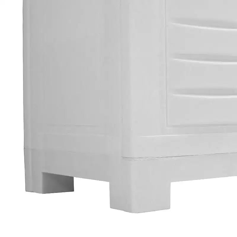 Armoire de rangement en plastique Sunnydaze avec 2 étagères réglables et 1 tiroir - 57