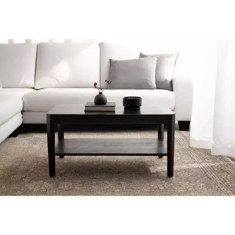 Table basse rectangulaire Talcott de Kate and Laurel, 36x20x18, noire