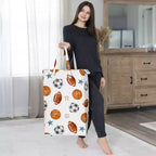 Sweet Jojo Designs Panier à Linge Pliant pour Garçon avec Poignées Thème Sports Aquarelle Bleu Marron et Orange