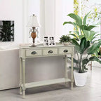 Urbanest – Console avec 3 tiroirs, 100 cm de largeur, 81 cm de hauteur, 23 cm de profondeur