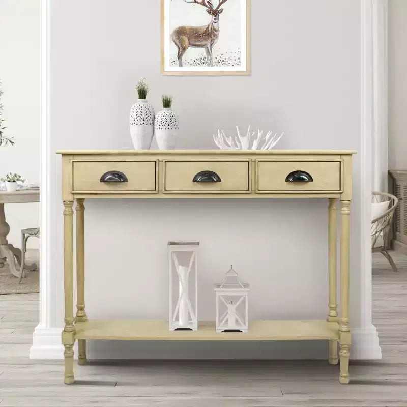Urbanest Console Table with 3 Drawers, 39.5 Wide, 32 Tall, 9 Deep