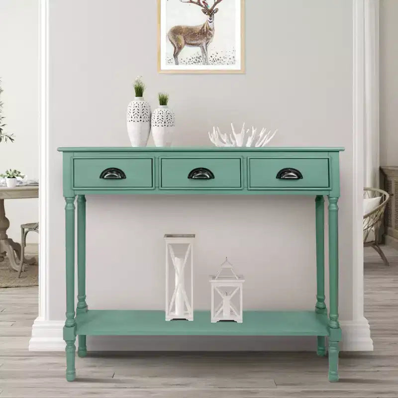 Urbanest – Console avec 3 tiroirs, 100 cm de largeur, 81 cm de hauteur, 23 cm de profondeur