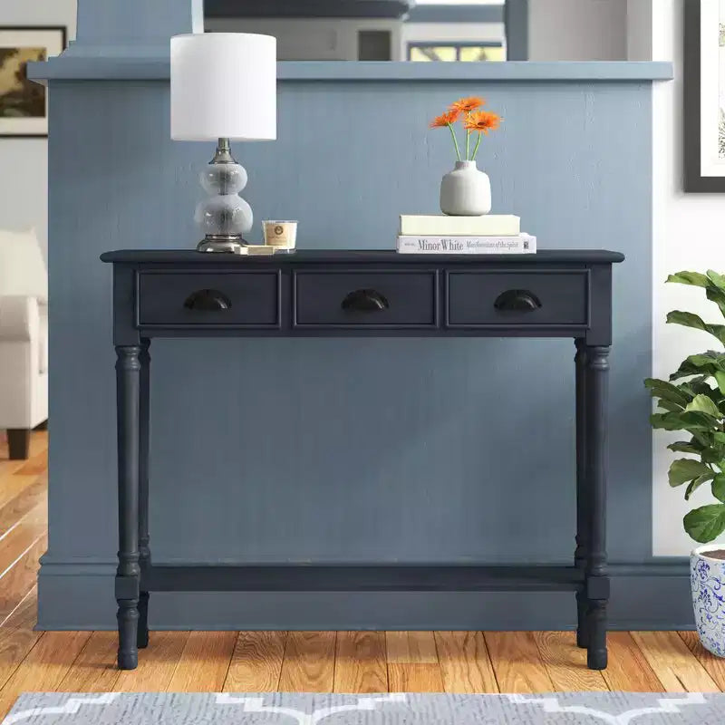 Urbanest – Console avec 3 tiroirs, 100 cm de largeur, 81 cm de hauteur, 23 cm de profondeur