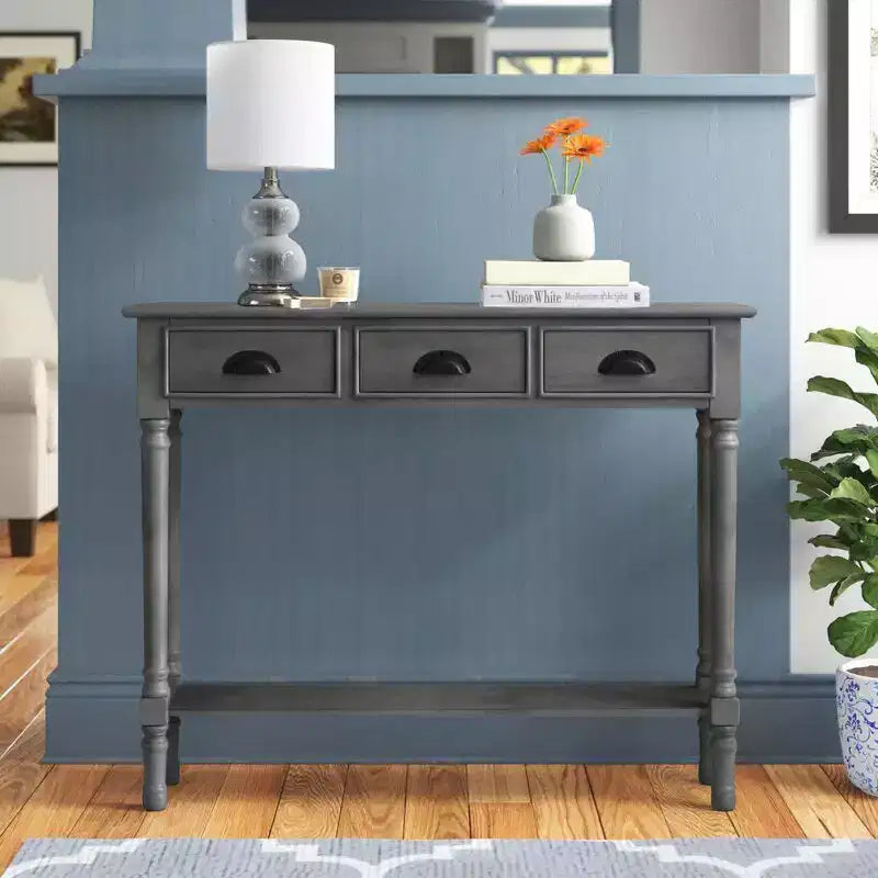 Urbanest – Console avec 3 tiroirs, 100 cm de largeur, 81 cm de hauteur, 23 cm de profondeur