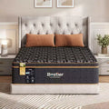 Bestier 14 Cal King Size Mattress, Cooling Gel Memory Foam Black Mattress, Organic Wool Mattress, Lumbar Support Spring for Superior Comfort