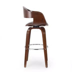 Tabouret de bar pivotant à 360°, tabouret de comptoir, chaise de salle à manger, tabouret de cuisine de pub, Noir et marron-ModernLuxe