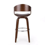 Tabouret de bar pivotant à 360°, tabouret de comptoir, chaise de salle à manger, tabouret de cuisine de pub, Noir et marron-ModernLuxe