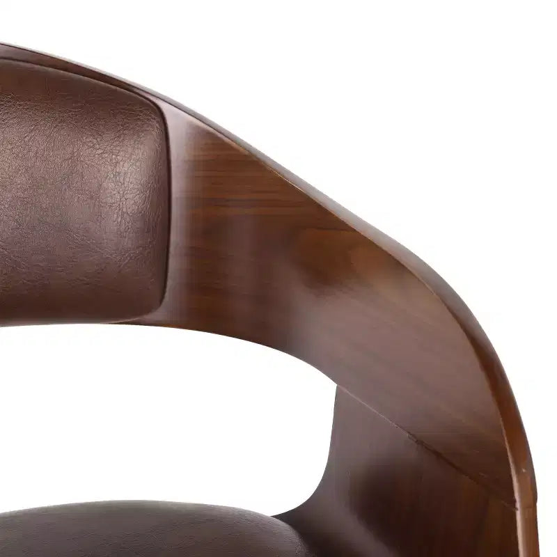 Tabouret de bar pivotant à 360°, tabouret de comptoir, chaise de salle à manger, tabouret de cuisine de pub, Noir et marron-ModernLuxe