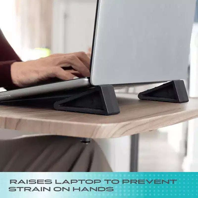 Kit d'accessoires pour ordinateur portable Stander Wonder Tray, porte-gobelet et rehausseurs d'ordinateur portable pour tables TV et tables de lit Stander.