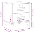 vidaXL Table de chevet D'appoint Meuble de chambre à coucher Bois d'ingénierie