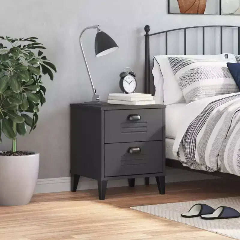 vidaXL Table de chevet D'appoint Meuble de chambre à coucher Bois d'ingénierie